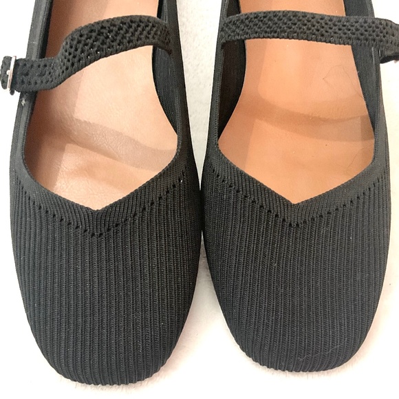 BLACK MIXIT MARY JANE SQUARE TOE BUCKLED SLIP ON BALLET SHOES SIZE 8M - Picture 4 of 14